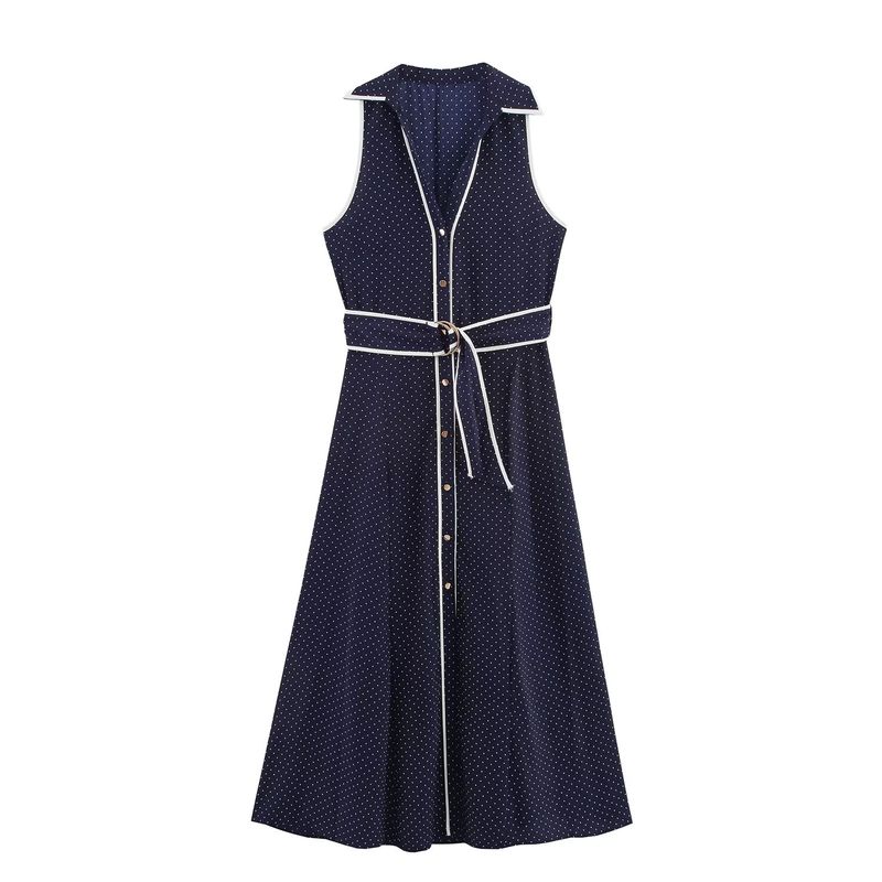 Kaslead New Women clothes Western Style Fashion Polka Dot Shirt Style Dress 3689750