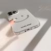 Electroplated Smiley Face iPhone 16 Case Suitable for 14 Pro Max, 12, Apple 13, Simple Korean Style, 17 Shockproof, 14 Hard
