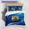 Set Lenzuola Everton Football Stampato 3 Pezzi, Comodo Set Copripiumino per Camera da Letto Amico della Pelle