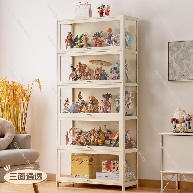 Acrylic figurine display cabinet with transparent design collectibles,models cosmetics,dust-proof countertop display stand