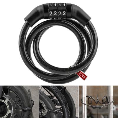 Anti-Theft Bicycle Combination Lock Rust Resistant Easy To Use Compact Size Mountain Bike 4-Digit Password Lock