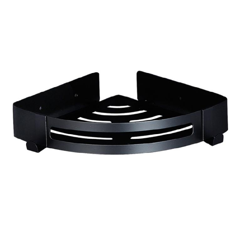 Bathroom Shower Storage Shelf Wall Mounted Shampoo Holder Punch/Punch-free чёрный