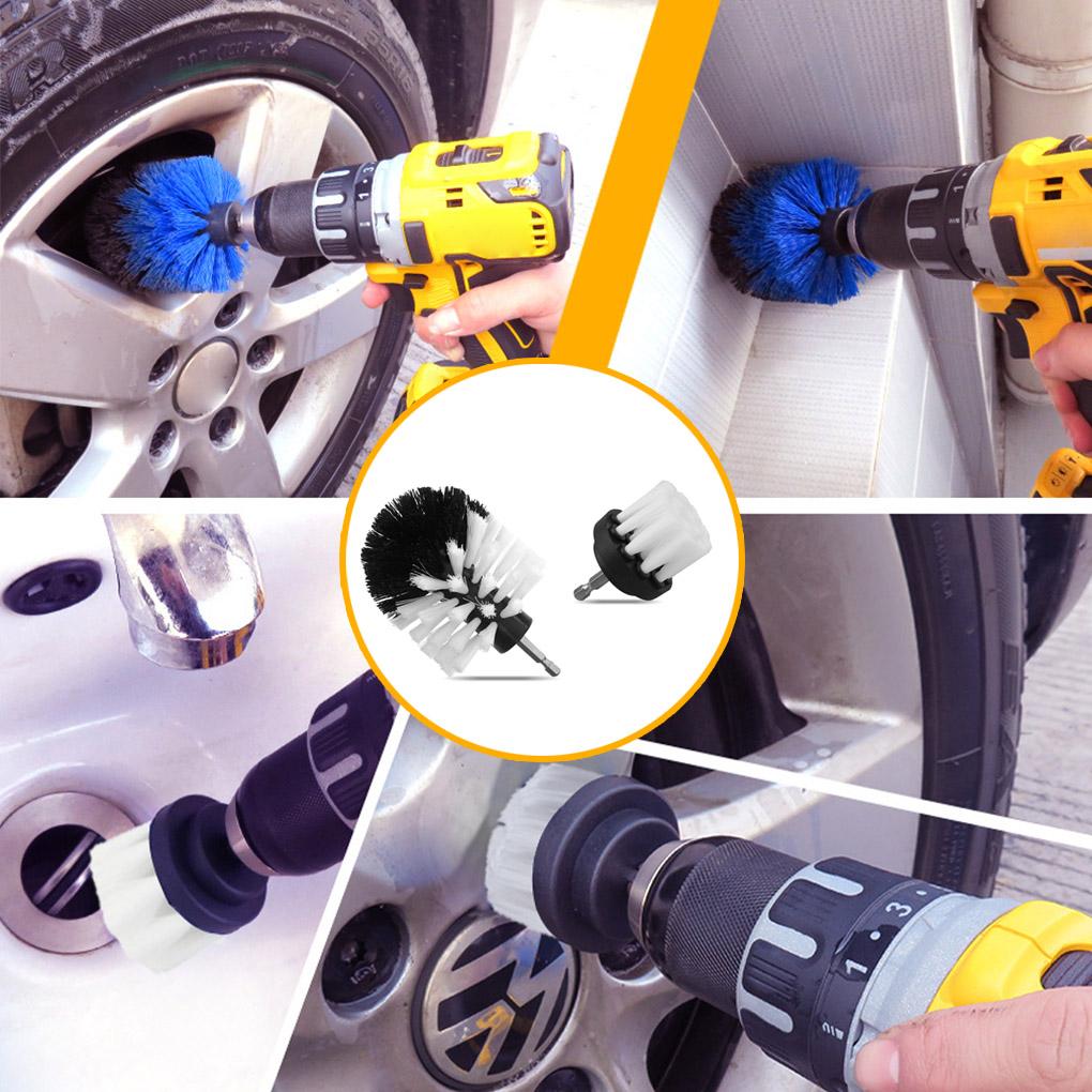 Cleaning Brush 2/3\.5/4/5 Inch Brush Attachment Set Power Scrubber Brush Tile Bathtub Surface Cordless Rotary Cleaning Tool Kit