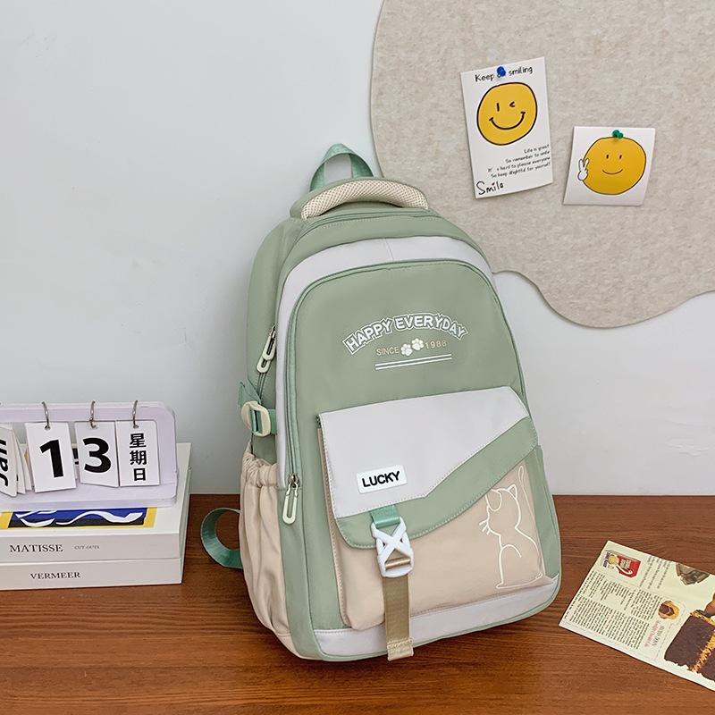 New schoolbag retro college style high school student backpack Korean version ins trendy college student couple backpack