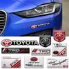 Car Styling 3D Aluminum Logo Stickers Decals For Toyota Hilux Aygo Yaris Corolla Rav4 CHR Auris Cruiser Badge Emblem Decoration