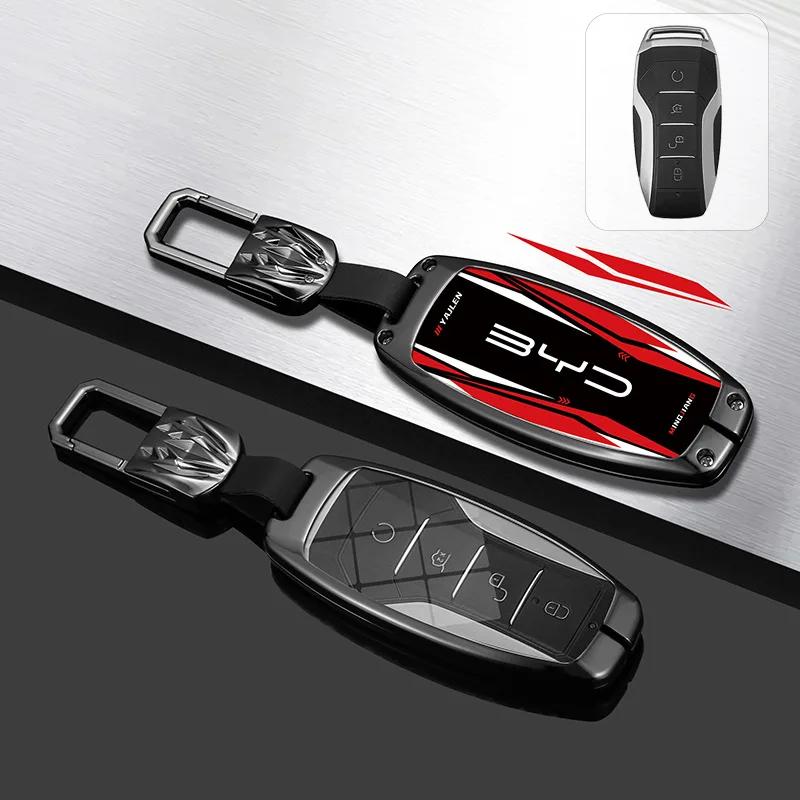 NEW Car Remote Key Case Fob Cover Holder Shell Bag for BYD Song Plus Atto 3 Han EV Tang DM Qin Seal Dolphin Keychain Accessories