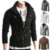 Mens Slim Fit Stand Collar Long Sleeve Coat Top Military Jacket For Stylish Look