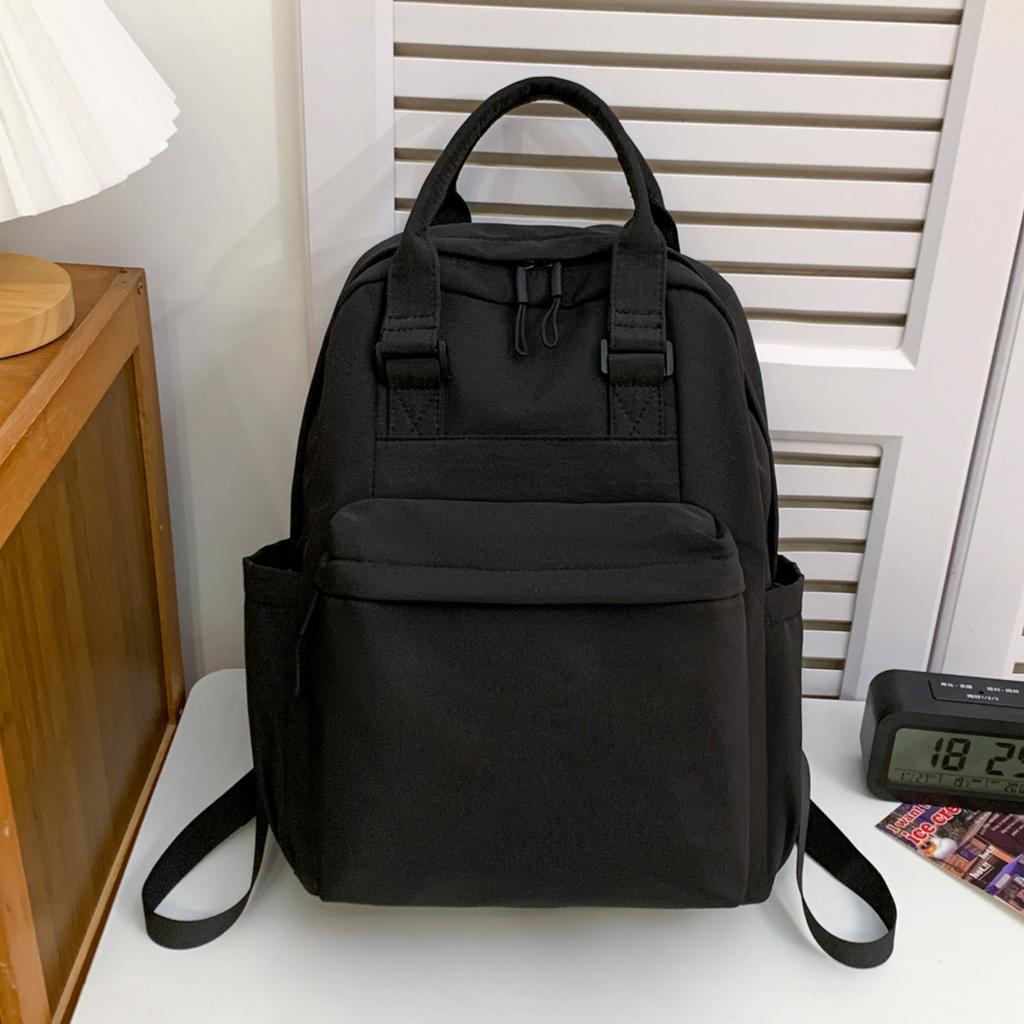 Schoolbag Backpack Women's New Versatile Canvas Bag Light Commuter Travel Backpack Large Capacity Student School Bag Women's Bag