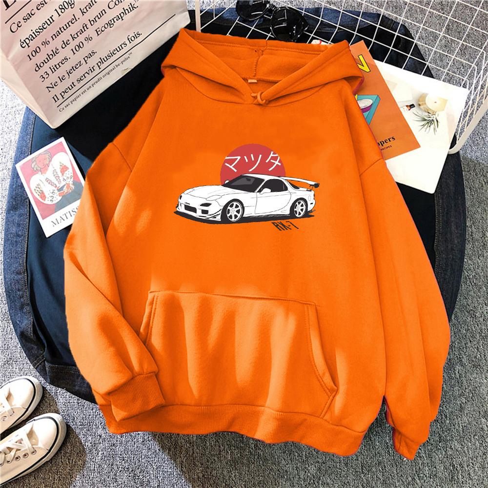 Anime Initial D Hoodies Graphic Printed  Unisex Wo Unisex Fashion Tops Hoodie Streetwear Sweatshirts JDM Automobile Culture Long Sleeve