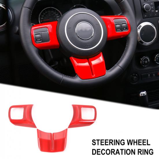 Красная Накладка на Руль для Jeep Wrangler JK 11-17 / Grand Cherokee / Compass