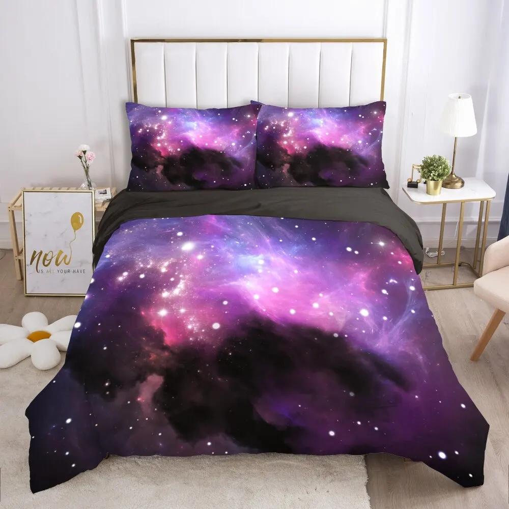 Planetary Soft Duvet Cover Set for Adult Peoples,Tens,Premium 3D Printed Mysterious Earth Planetary Beding Sets Warm Comforter Cover Ful Sized