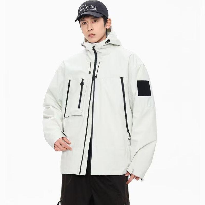 Trendy Men's Functional Windproof Waterproof Softshell Outdoor Jacket
