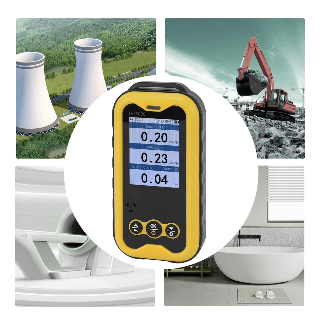 Portable Radiation Monitor Meter,   LCD Screen and   Threshold High Detection Detector with Alarm for X, Gamma and Beta Rays