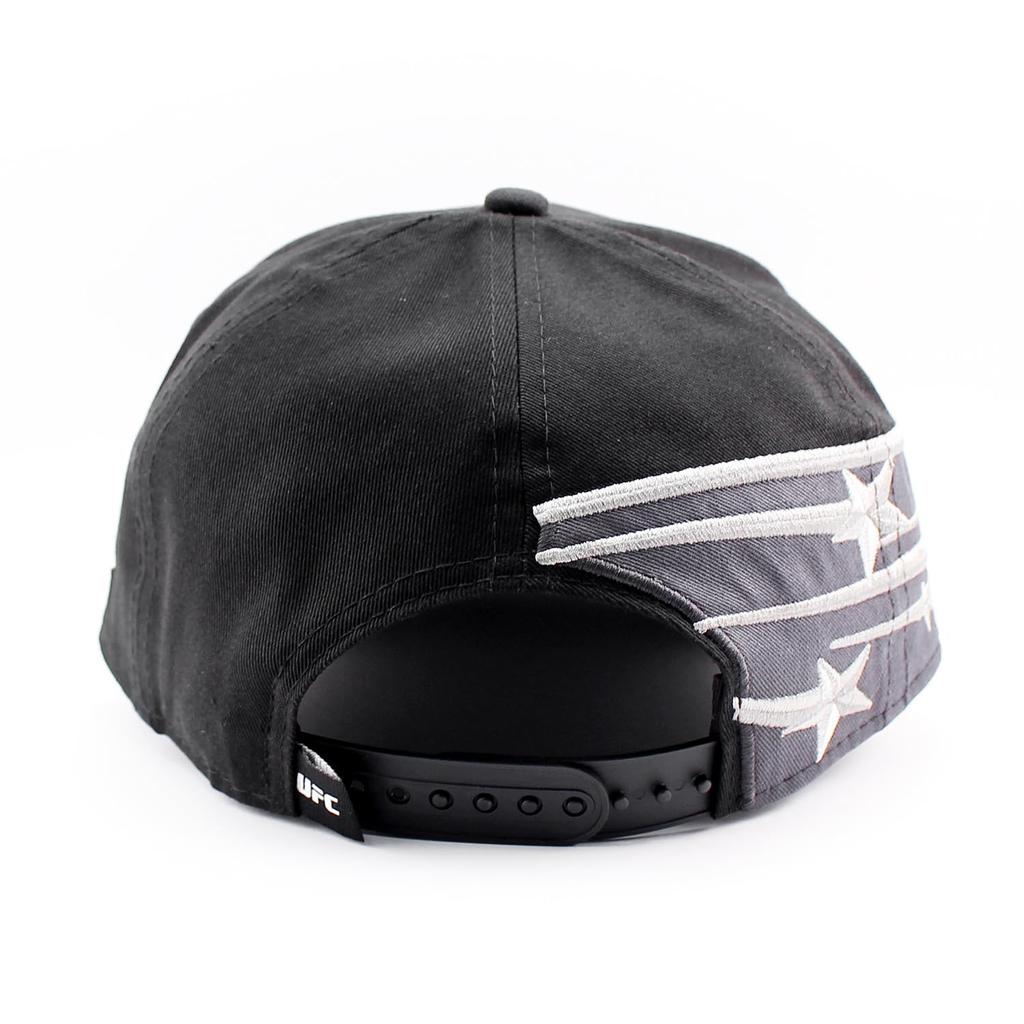 New Era 9FORTY Snapback Cap In Collaboration with the UFC JON JONES SNAPBACK CAP Adjustable Size for Men and UFC. A-FRAME BLACK. Women. [Used]