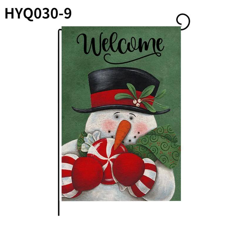 American Style Illustration Christmas Garden Flag Santa Gift Garden Decoration Banner 30*45cm