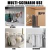 Wall Hanging Foldable Sliding Hooks Punch-free Kitchen Rail Rack  Inside Door Hanger