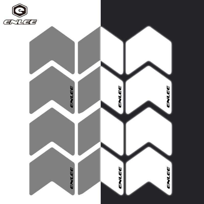 ENLEE 12pcs New Arrived Lightweight MTB Bicycle Wheel Rim Reflective Stickers Bike Rim Safety Reflector
