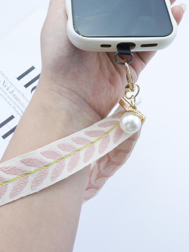 Adjustable and Detachable Manual Leaf Mobile Phone Wrist Strap Damage Protection Multi-color Fresh Mobile Phone Wrist Strap