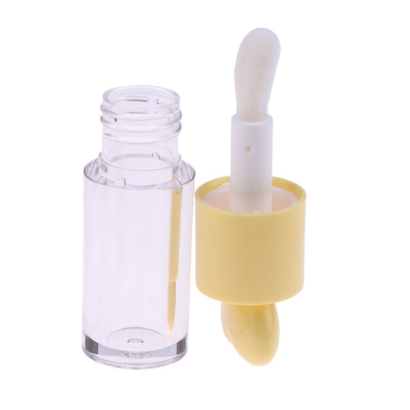 Niedliche kreative Herzform Lipgloss-Tuben Klar Leer DIY Zylindrische Lippenbalsam-Tuben 4 ml mit Applikator Nachfüllbare Lippenstiftflasche