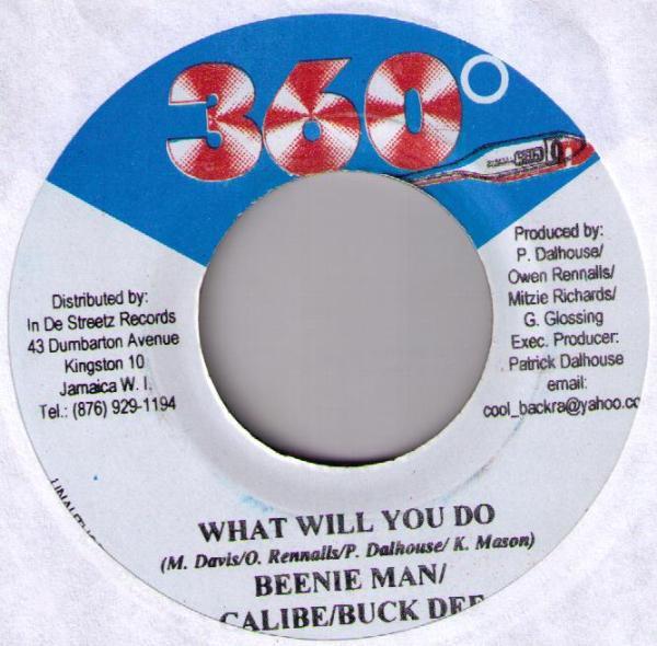 

7inch Record BEENIE MAN / CALIBE / BUCK DEE - What Will You Do NONE 360° 2003 Jamaica Reggae, Ska & Dub Used