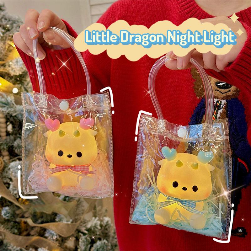 2024 Cartoon Dragon Night Light Year Of The Dragon Led Night Lamp With Gift Bag Children Kid Bedroom Decoration Gift