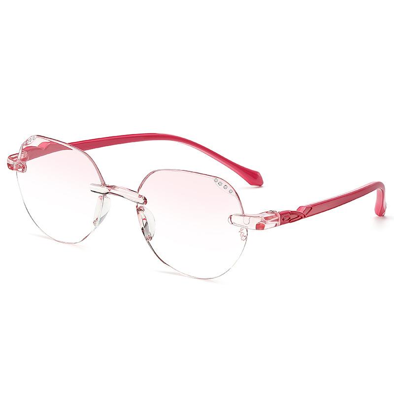 

Rimless Elegant Reading Eye Glasses Comfort Fit +10 To +35 Degree Anti Blue Light Magnifier Anti Radiation for Women Men 2