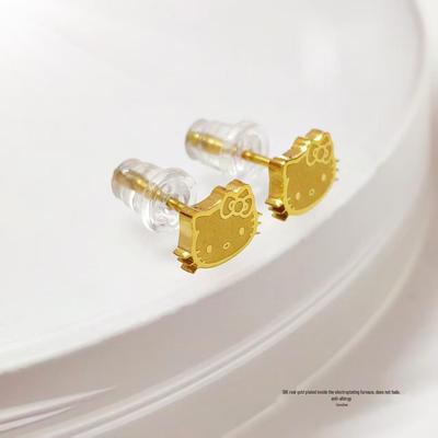 Süße KT-Katzen-Ohrstecker & Knorpelstecker im koreanischen Stil aus vielseitigem Titanstahl