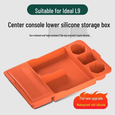 Li Auto L9 Console Silicone Storage Box: Glasses Holder & Car Interior Accessory
