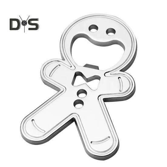 Otvírák na láhve Přenosný otvírák na pivo ve tvaru perníku s kreativním designem pro domácí bar a restauraci