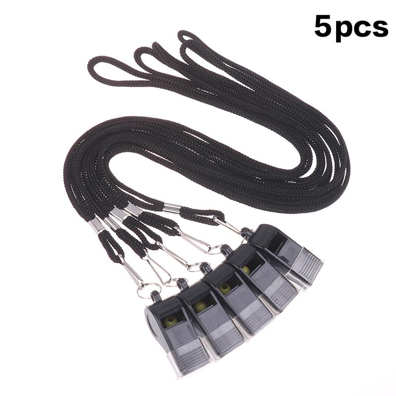 High Strength Black Halter Whistle, Multi-Pack Sports Referee Whistle For Basketball Volleyball Outdoor Hiking Emergency Use