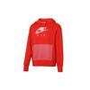 Nike Sweat à capuche décontracté sport à blocs de couleurs avec logo pour femmes Hauts Rouge CZ8621-675