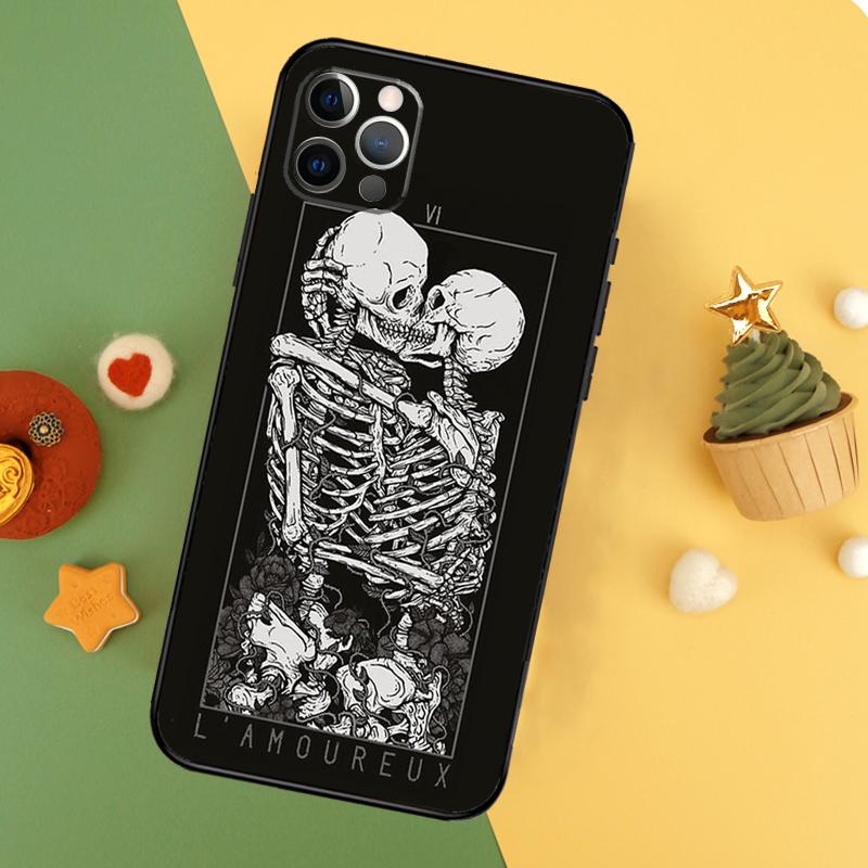 Ästhetisches Skelett-Handyhülle Für iPhone 17 17Air 16 15 14 13 11 12 Pro Max 12 13 Mini 16E Stoßfeste Hülle
