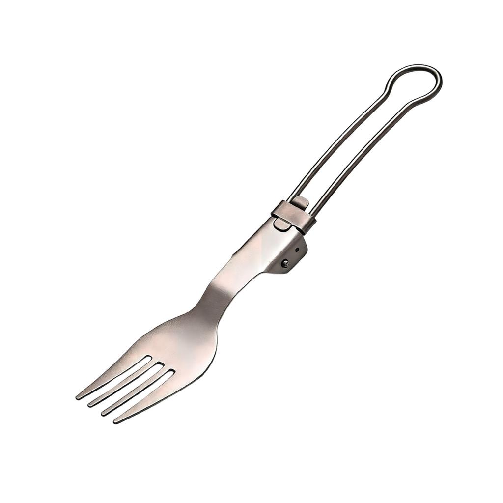 Titanium Foldable Cutlery Ultralight Portable Titanium Tableware High Temperature Resistant for Camping Hiking Picnic Travel