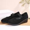 Retro Wedge Shoes for Women - Ultra-Comfortable Round Toe Design, Soft Sole, Casual Cut-out Style, Elastic Strap, Breathable Work Shoes for Daily Wear