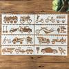 8Pcs/Set 18cm Alphabet Letters DIY Layering Stencils Painting Scrapbook Coloring Embossing Album Decorative Card Template