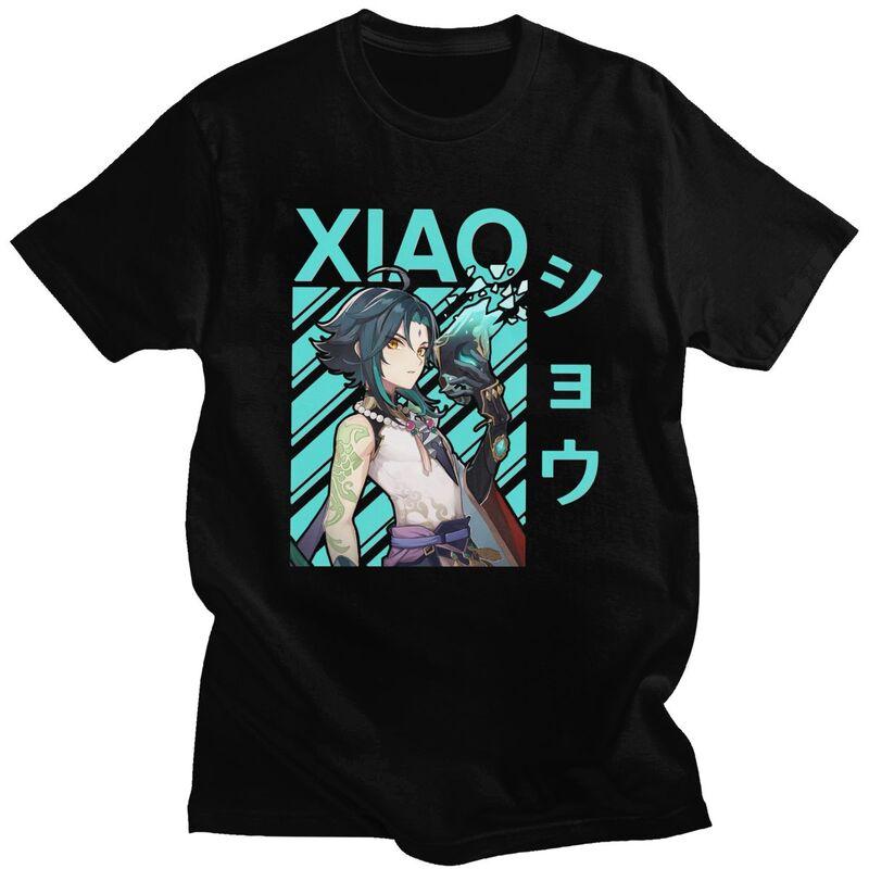 

Custom Classic Xiao Genshin Impact Manga T Shirts Men Short Sleeve T-shirt Streetwear Tee 100% Cotton Oversized Tshirts Merch... 5XL різнокольоровий