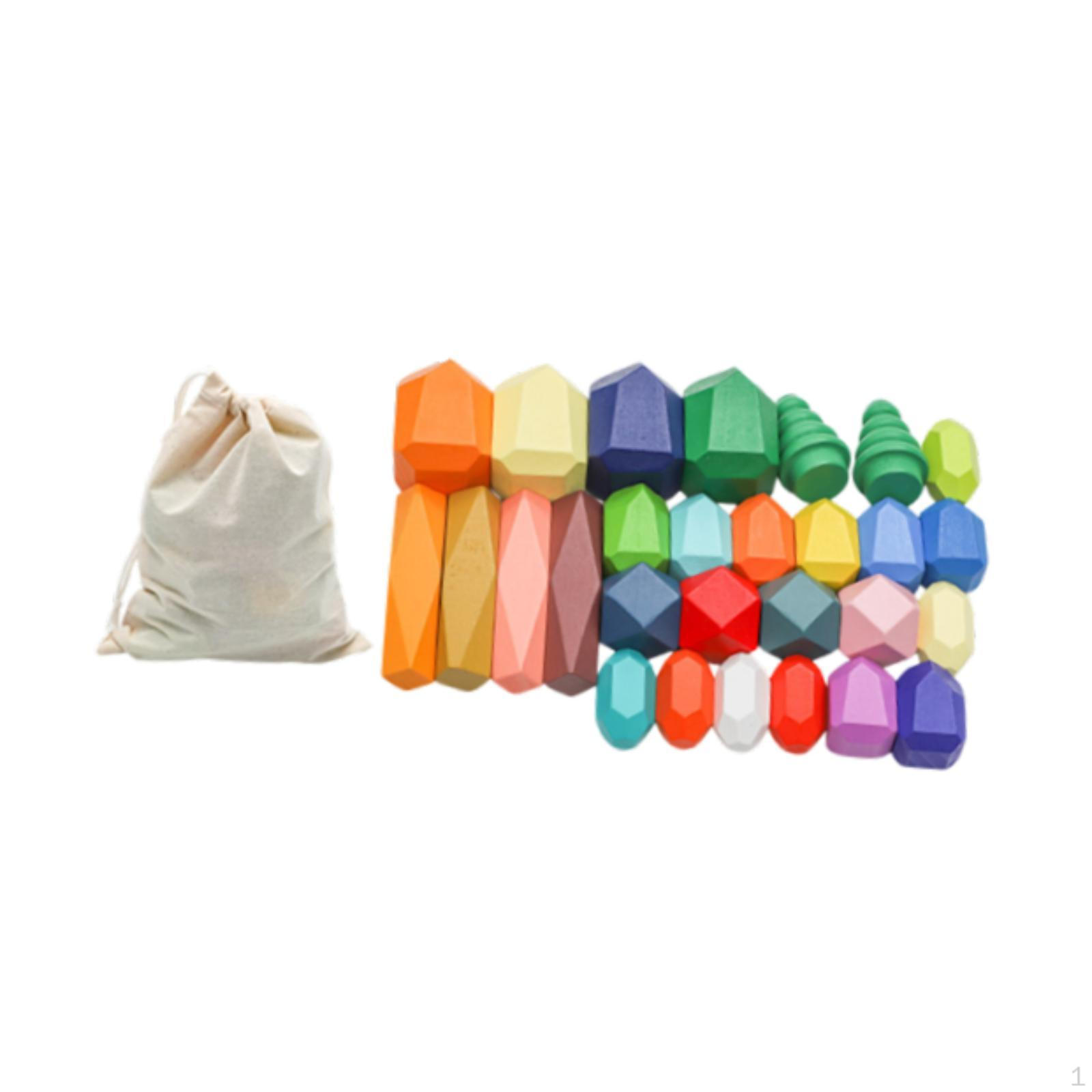 

Деревянные сортировочные штабелирующие камни обучающие игрушки строительные блоки игра для детей 28 pieces