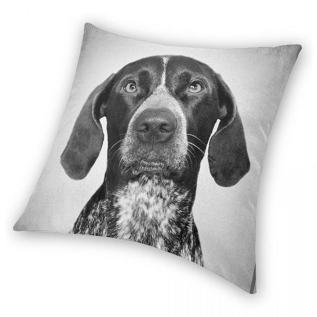 English Pointer Dog Vintage D50 Square Pillowcase Polyester Linen Velvet Pattern Decorative Pillow Case Bed Cushion Cover 18"