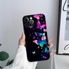 Butterfly Love Black Phone Case for iPhone 11 15 16 Pro Max Case Coque 14 Plus 13 Pro 12 11 XS 16 8 SE 2020 15Pro TPU Soft Cover
