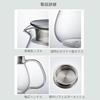 OULOVECO Glass Teapot with Stainless Steel Filter, Transparent Teapot for Hot and Cold Water, Non-Slip Lid, Large Handle, Suitable for Drinking Hot or