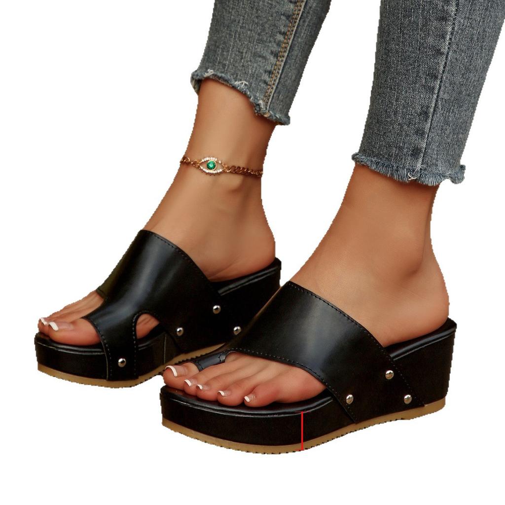 Lederslipper, Keilslipper, Hausschuhe, elegantes Temperament, Hausschuhe Übergröße