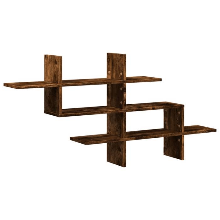 VidaXL Étagère murale chêne fumé 124,5x18x60,5 cm bois d'ingénierie 853267