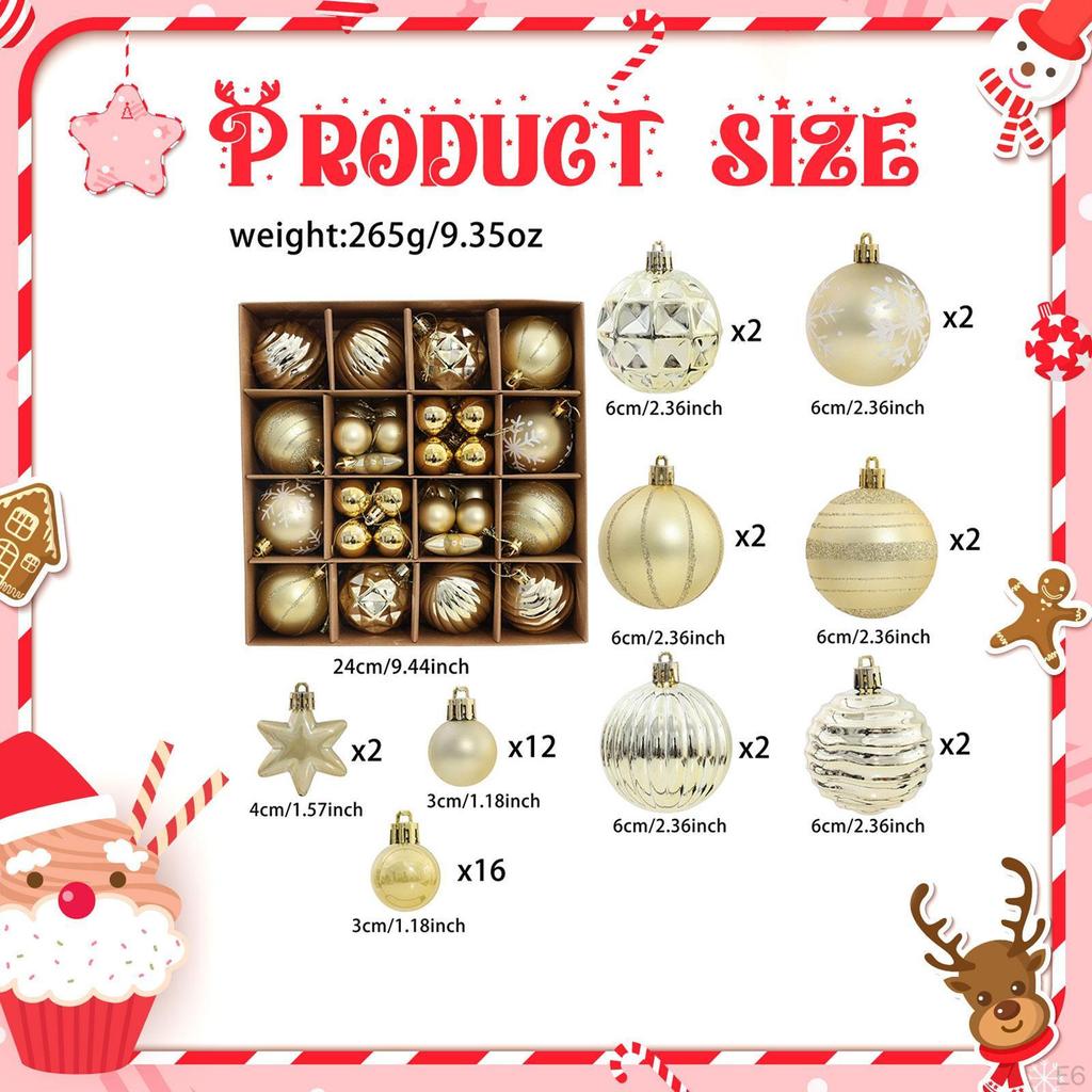 Weihnachtskugel Ornament Hängeanhänger Innenfeier Weihnachtsdekoration Bruchsicher für