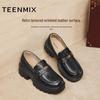 Tianmeiyi Chunky Heel Loafer Shoes