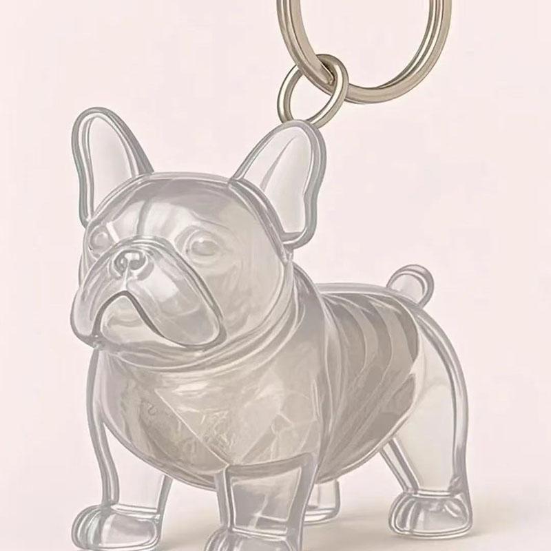 Puppy Hair Storage Pendant Keychain Transparent Dogs Hair Storage Box Hanging Decoration Bag Hanging Pendant Gift for Dog Lovers