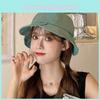 Simple Wide Brim Bucket Hat For Women In White Cotton Polyester Blend