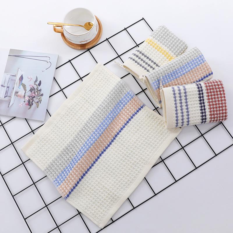 Soft Absorbent Pure Cotton Waffle 34x34 Small Towel for Adults & Children