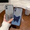 For Samsung Galaxy A07 / Galaxy A07S / Galaxy A08 Case with Cute Butterfly Stand Luxury Slim Gradient Clear Plating Glitter Girls