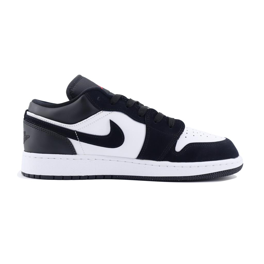 Jordan Air Jordan 1 Slip Resistant Abrasion Resistant Low top Vintage Basketball Shoes Unisex Black White HF3148-106(Team448-just)