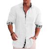 2026 Men's Long Sleeve Casual Cotton Linen Shirt - European & American Style